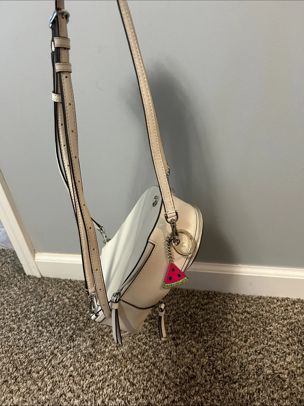 kate spade white mini backpack crossbody bag